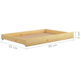vidaXL Slaapbank met lades massief grenenhout 90x200 cm