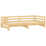 vidaXL Slaapbank uitschuifbaar massief grenenhout 2x(90x200) cm