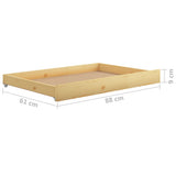 vidaXL Slaapbank uitschuifbaar massief grenenhout 2x(90x200) cm