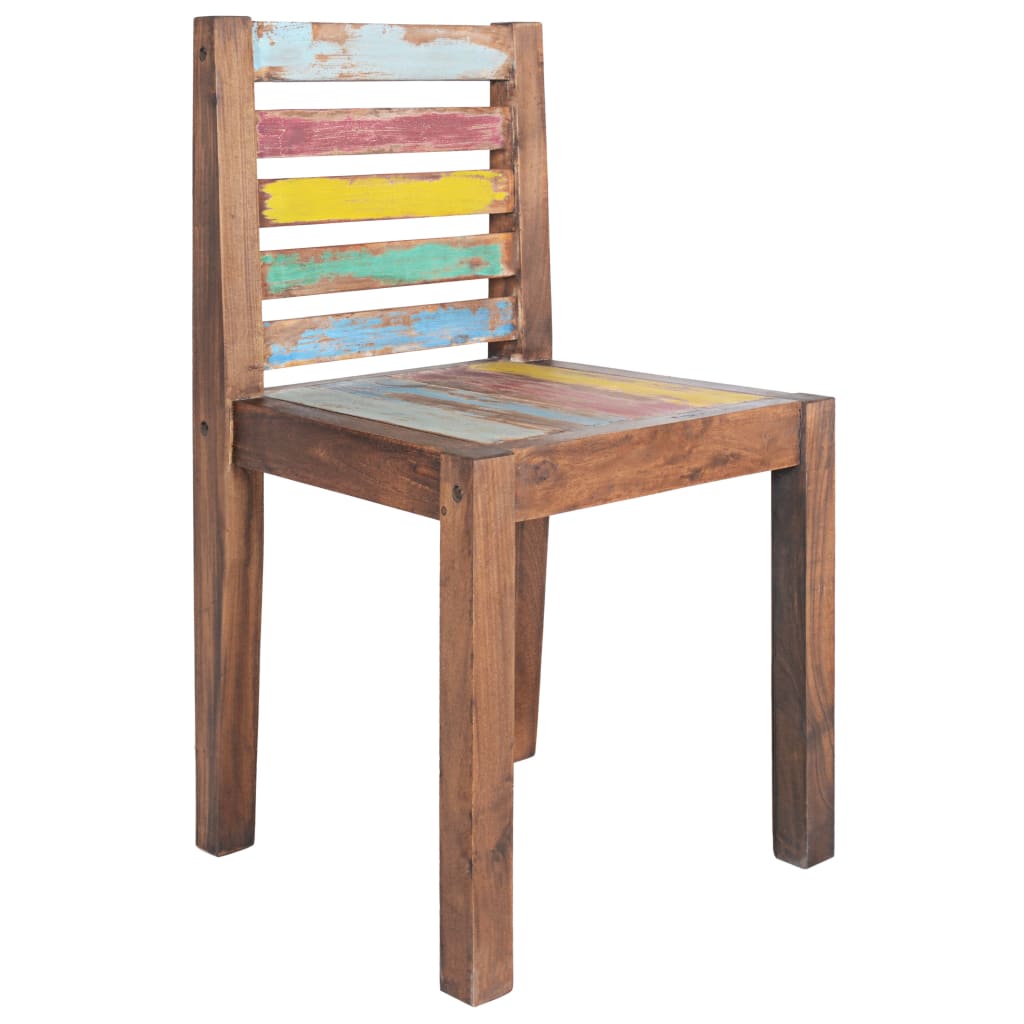 vidaXL Eetkamerstoelen 6 st massief gerecycled hout