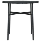 vidaXL Salontafel 45 cm poly rattan zwart