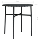 vidaXL Salontafel 45 cm poly rattan zwart