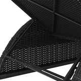 vidaXL Sun Lounger with Cream Cushion Poly Rattan Black