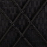 vidaXL Ligbed met kussens converteerbaar poly rattan zwart