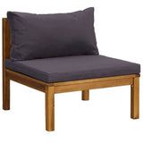 vidaXL Ensemble de salon 6 personnes avec coussins en acacia massif