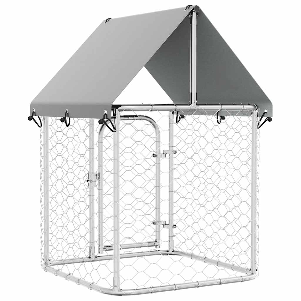 vidaXL Outdoor Dog Kennel with Roof 100x100x150 cm