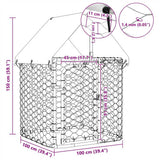 vidaXL Outdoor Dog Kennel with Roof 100x100x150 cm