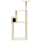 vidaXL Cat scratcher with sisal scratching posts 147 cm cream
