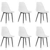 vidaXL Eetkamerstoelen 6 st PP wit