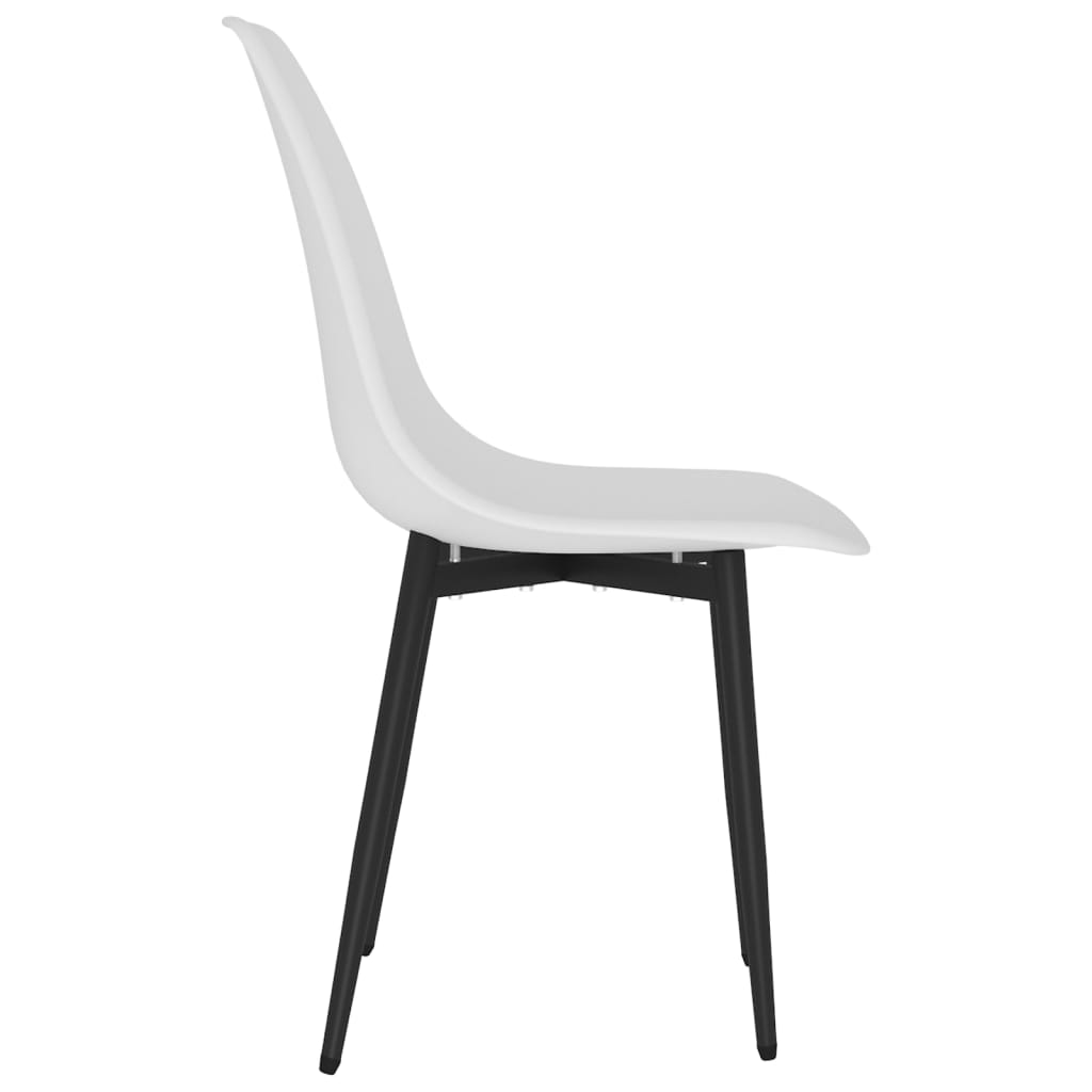 vidaXL Eetkamerstoelen 6 st PP wit