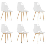 vidaXL Eetkamerstoelen 6 st PET transparant