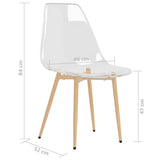 vidaXL Eetkamerstoelen 6 st PET transparant