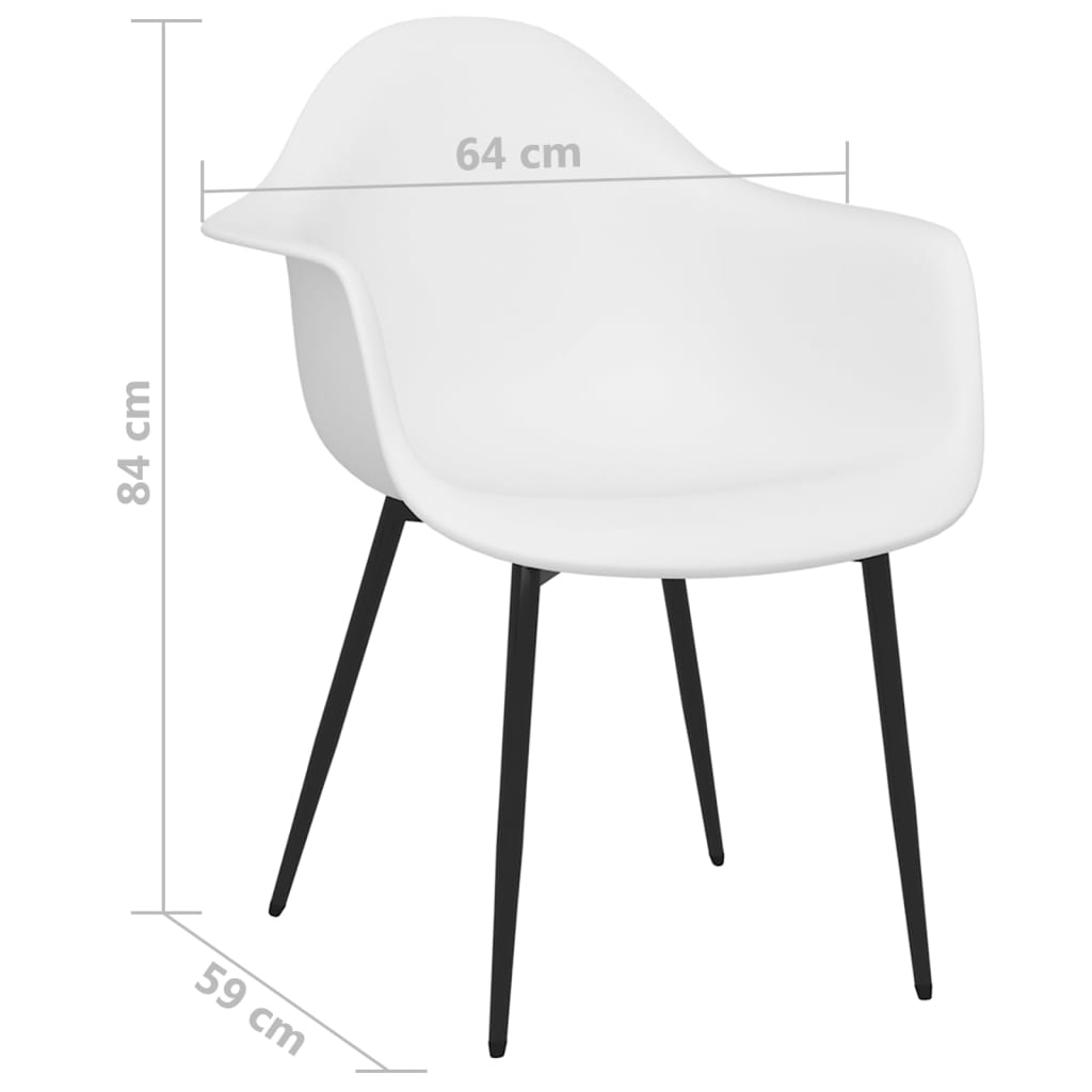 vidaXL Étages de chambre 6 st PP blanc