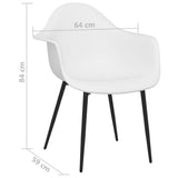 vidaXL Étages de chambre 6 st PP blanc