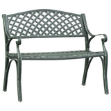 vidaXL Tuinbank 102 cm gietaluminium groen