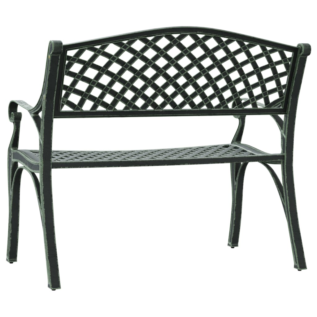 vidaXL Tuinbank 102 cm gietaluminium groen