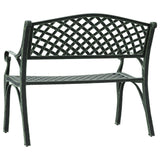 vidaXL Tuinbank 102 cm gietaluminium groen
