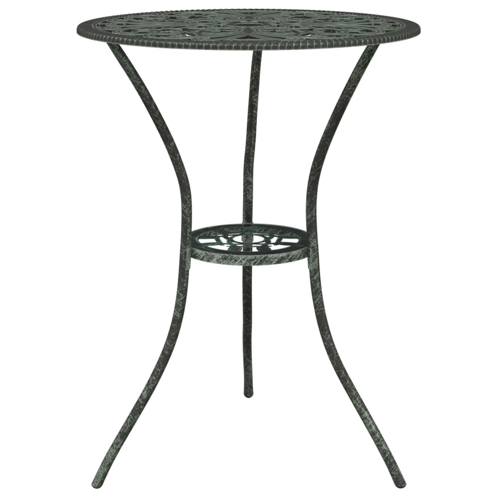 vidaXL 3-Piece Cast Aluminum Bistro Set Green