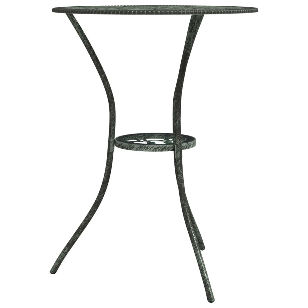 vidaXL 3-Piece Cast Aluminum Bistro Set Green