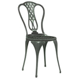 vidaXL 3-Piece Cast Aluminum Bistro Set Green