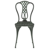 vidaXL 3-Piece Cast Aluminum Bistro Set Green