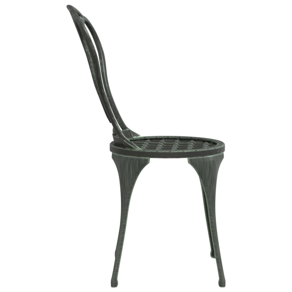 vidaXL 3-Piece Cast Aluminum Bistro Set Green