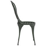 vidaXL 3-Piece Cast Aluminum Bistro Set Green