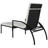 vidaXL Ligbedden 2 st met voetensteun polyetheen rattan bruin