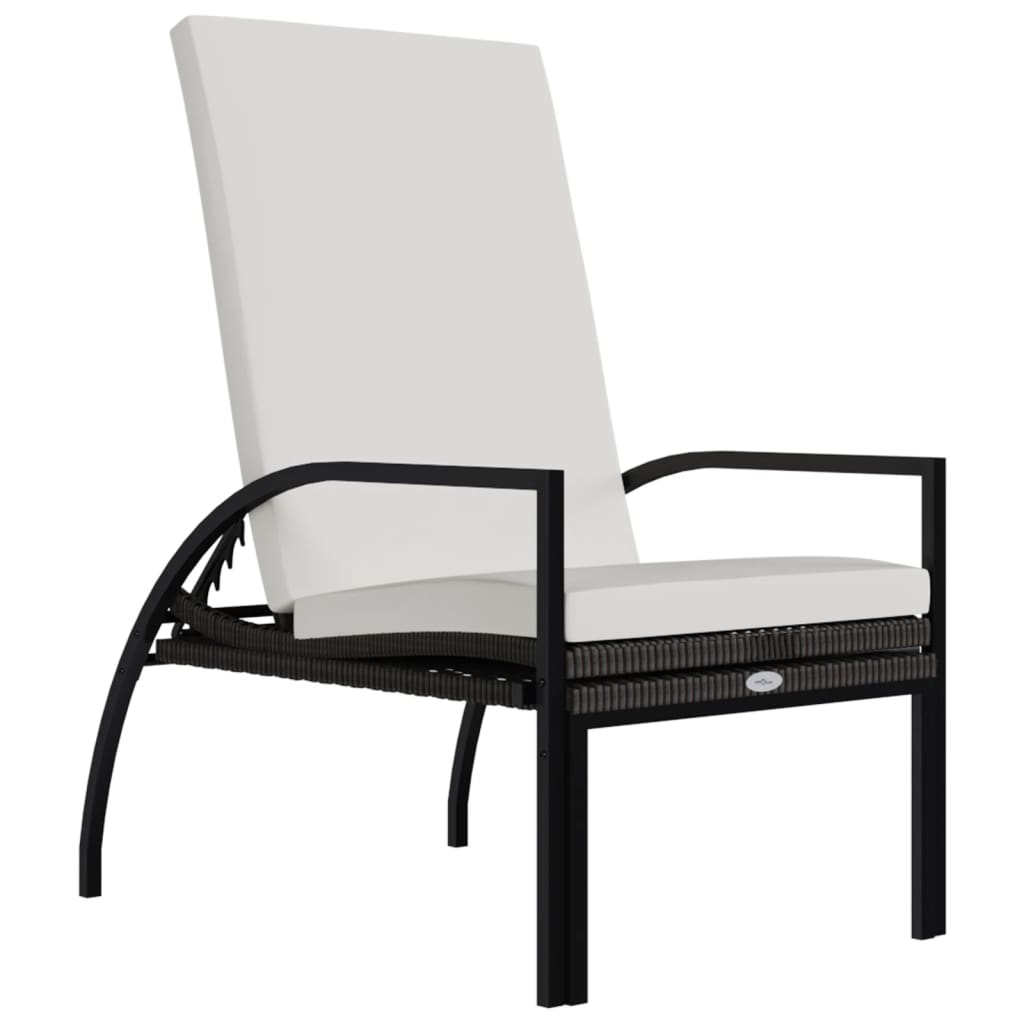 vidaXL Ligbedden 2 st met voetensteun polyetheen rattan bruin