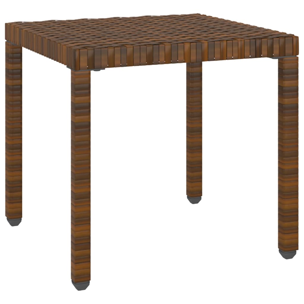 vidaXL Ligbedden 2 st met tafel poly rattan bruin