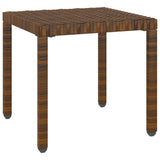 vidaXL Ligbedden 2 st met tafel poly rattan bruin