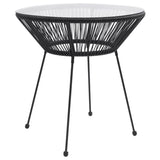 vidaXL 3-Piece Garden Dining Set Black