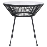 vidaXL 3-Piece Garden Dining Set Black