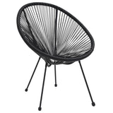 vidaXL 3-Piece Garden Dining Set Black