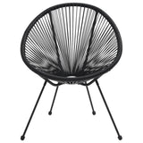 vidaXL 3-Piece Garden Dining Set Black