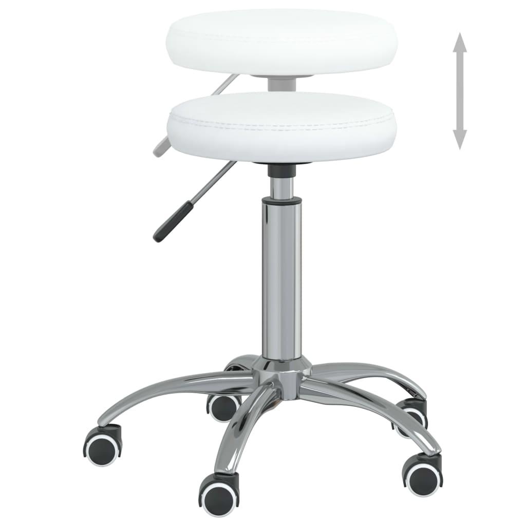 vidaXL Massagekruk kunstleer wit