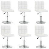 vidaXL Eetkamerstoelen 6 st kunstleer wit