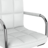 vidaXL Eetkamerstoelen draaibaar 4 st kunstleer wit