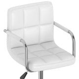 vidaXL Eetkamerstoelen draaibaar 4 st kunstleer wit