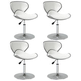 vidaXL Eetkamerstoelen 4 st kunstleer wit