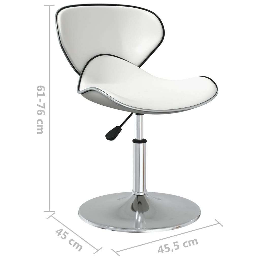 vidaXL Eetkamerstoelen 4 st kunstleer wit