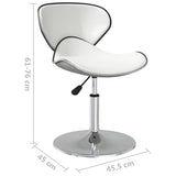 vidaXL Eetkamerstoelen 4 st kunstleer wit
