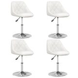 vidaXL Eetkamerstoelen 4 st kunstleer wit