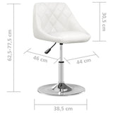 vidaXL Eetkamerstoelen 4 st kunstleer wit