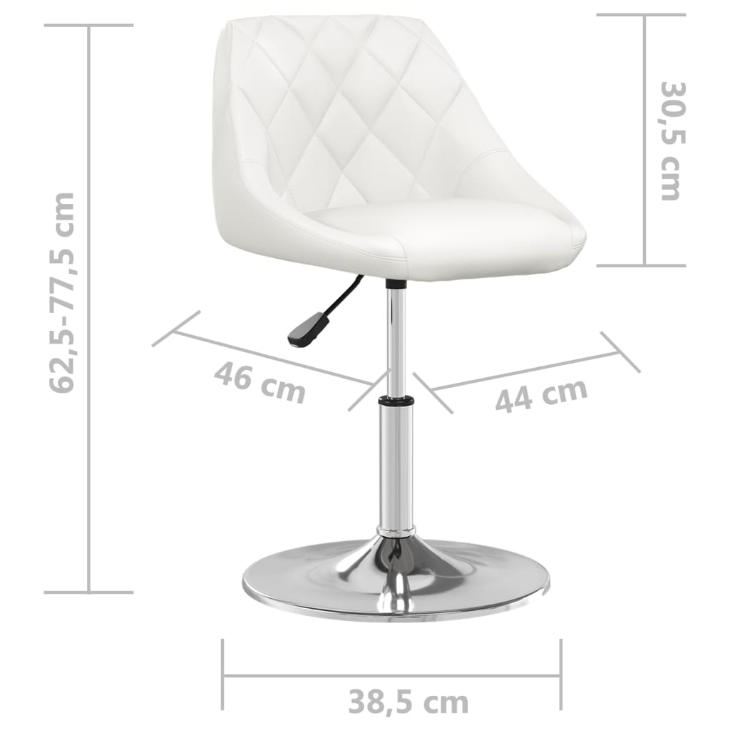 vidaXL Barkruk kunstleer wit