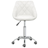 vidaXL Eetkamerstoelen draaibaar 4 st kunstleer wit