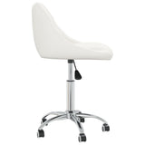 vidaXL Eetkamerstoelen draaibaar 4 st kunstleer wit