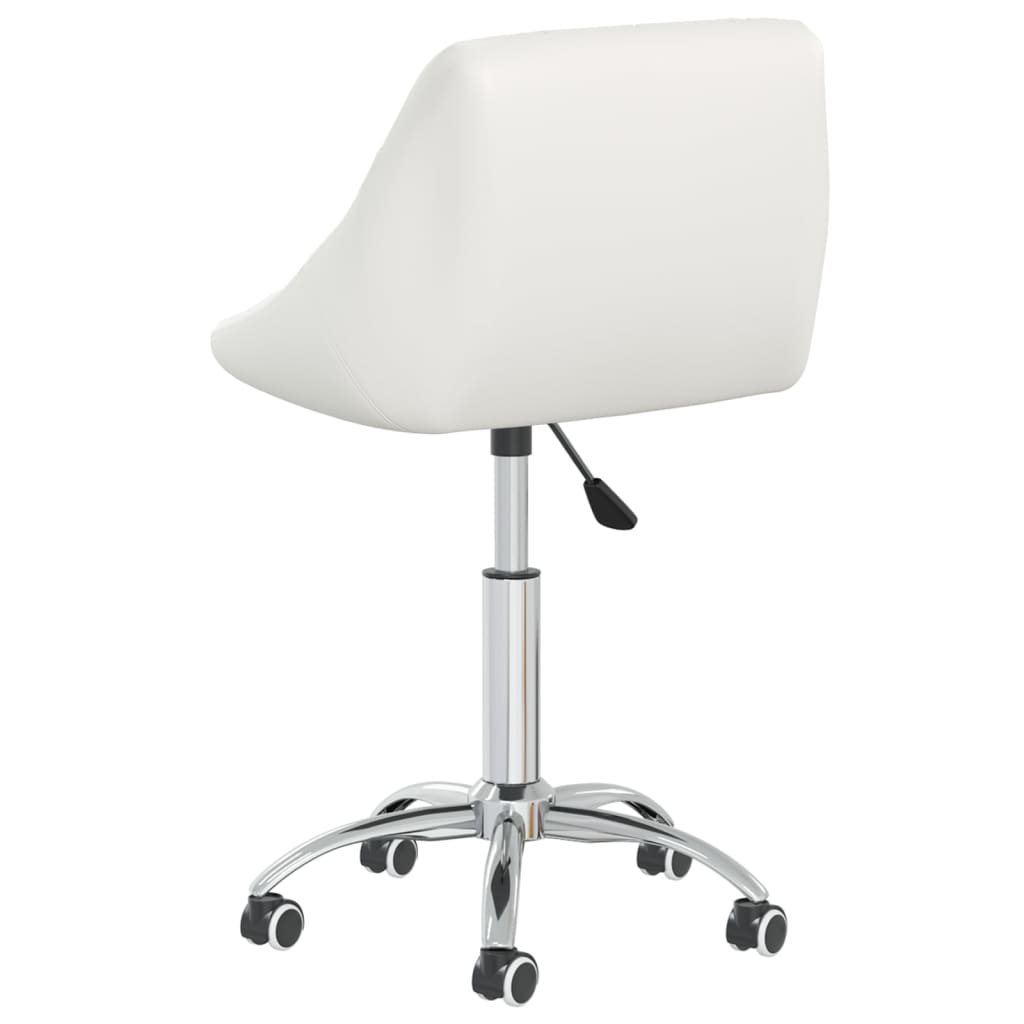 vidaXL Eetkamerstoelen draaibaar 4 st kunstleer wit