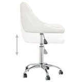 vidaXL Eetkamerstoelen draaibaar 4 st kunstleer wit