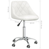 vidaXL Eetkamerstoelen draaibaar 4 st kunstleer wit